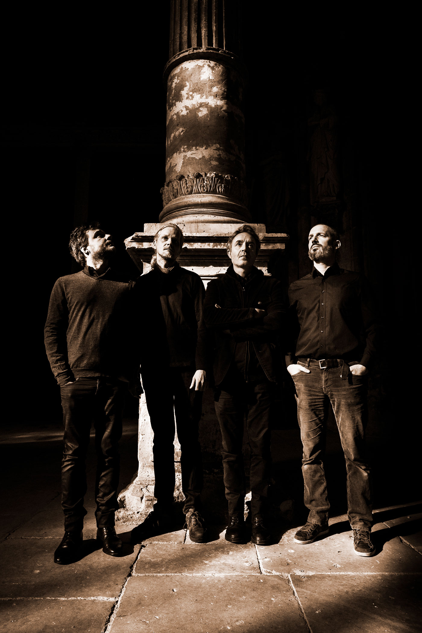 Portrait des quatre membres de Quattrophage.